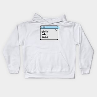 Girls Who Code Blue Kids Hoodie